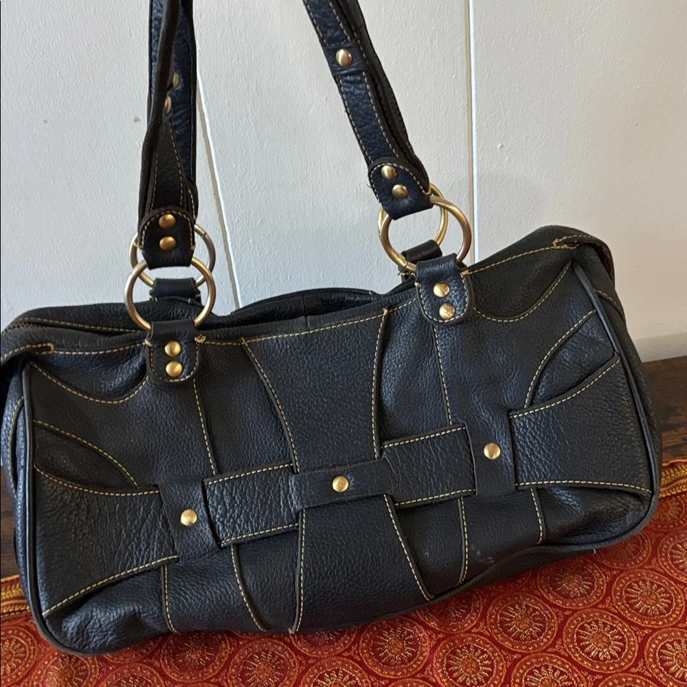 MAX NEW YORK LEATHER TOTE BAG - Picture 7 of 8